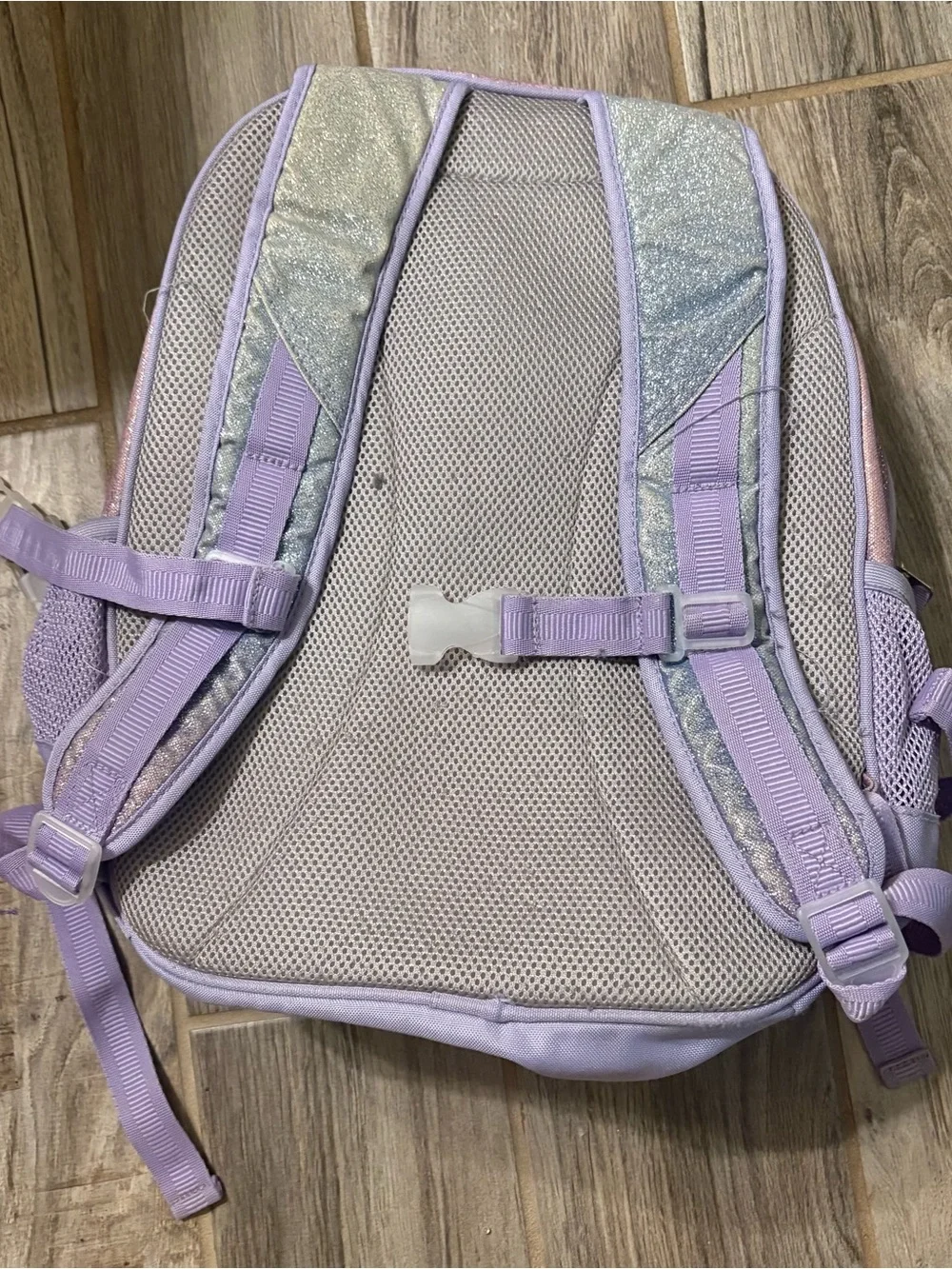 Pottery Barn Kids Lavender Glitter Gradient Backpack
